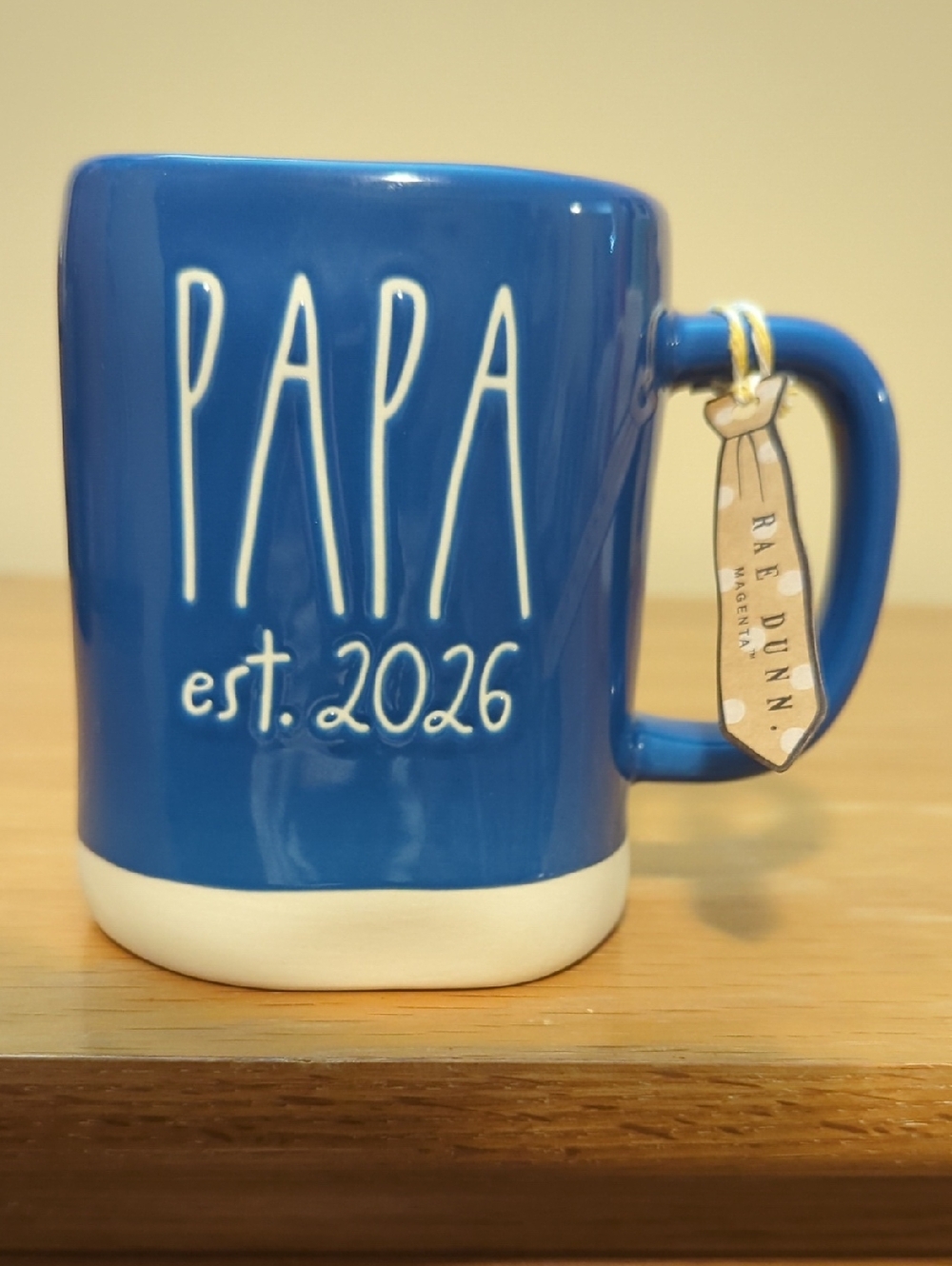 Rae Dunn 'PAPA est. 2026' Ceramic Mug Brand New